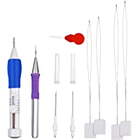 Herramienta de Bordado Kit de Agujas de Bordado Coser Perforación con Caja de Plástico para Bordado Enhebrador DIY…